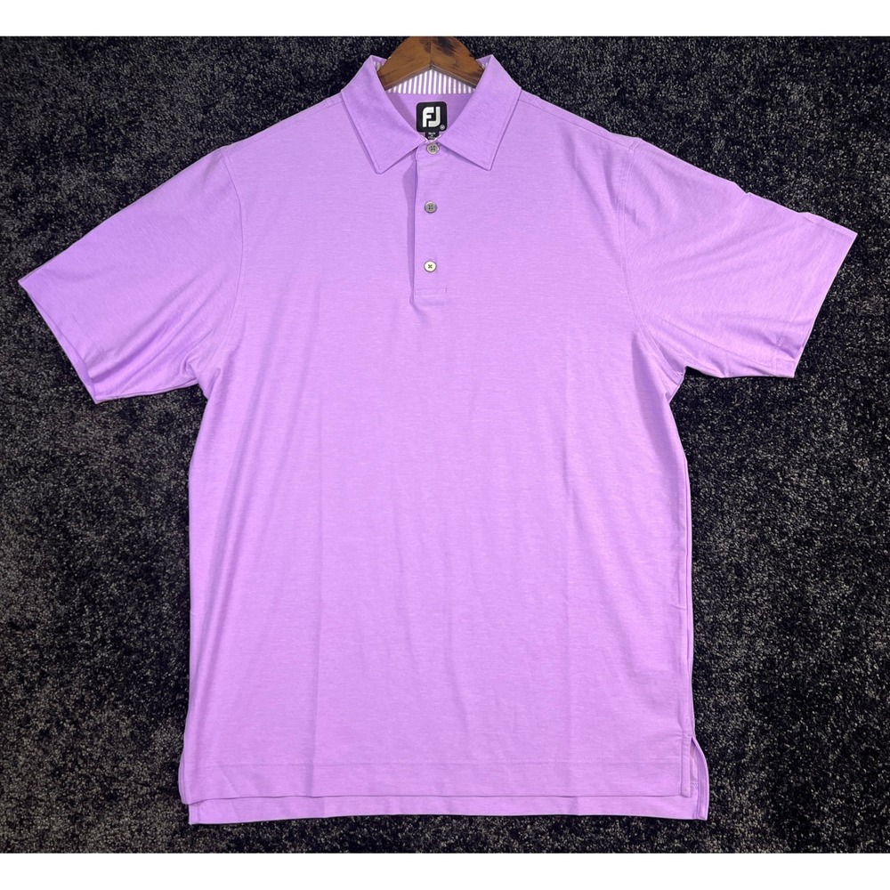 NWOT Men's FootJoy Golf‎ Polo Shirt Performance Athletic Purple FJ Logo Medium